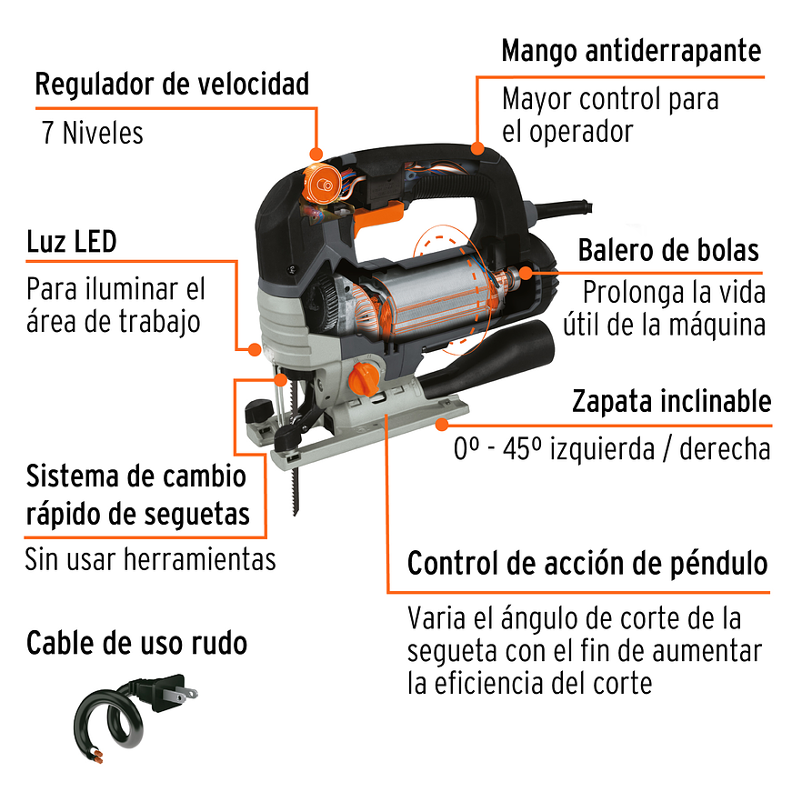 Sierra Caladora Industrial Truper 15348, de 750W 2