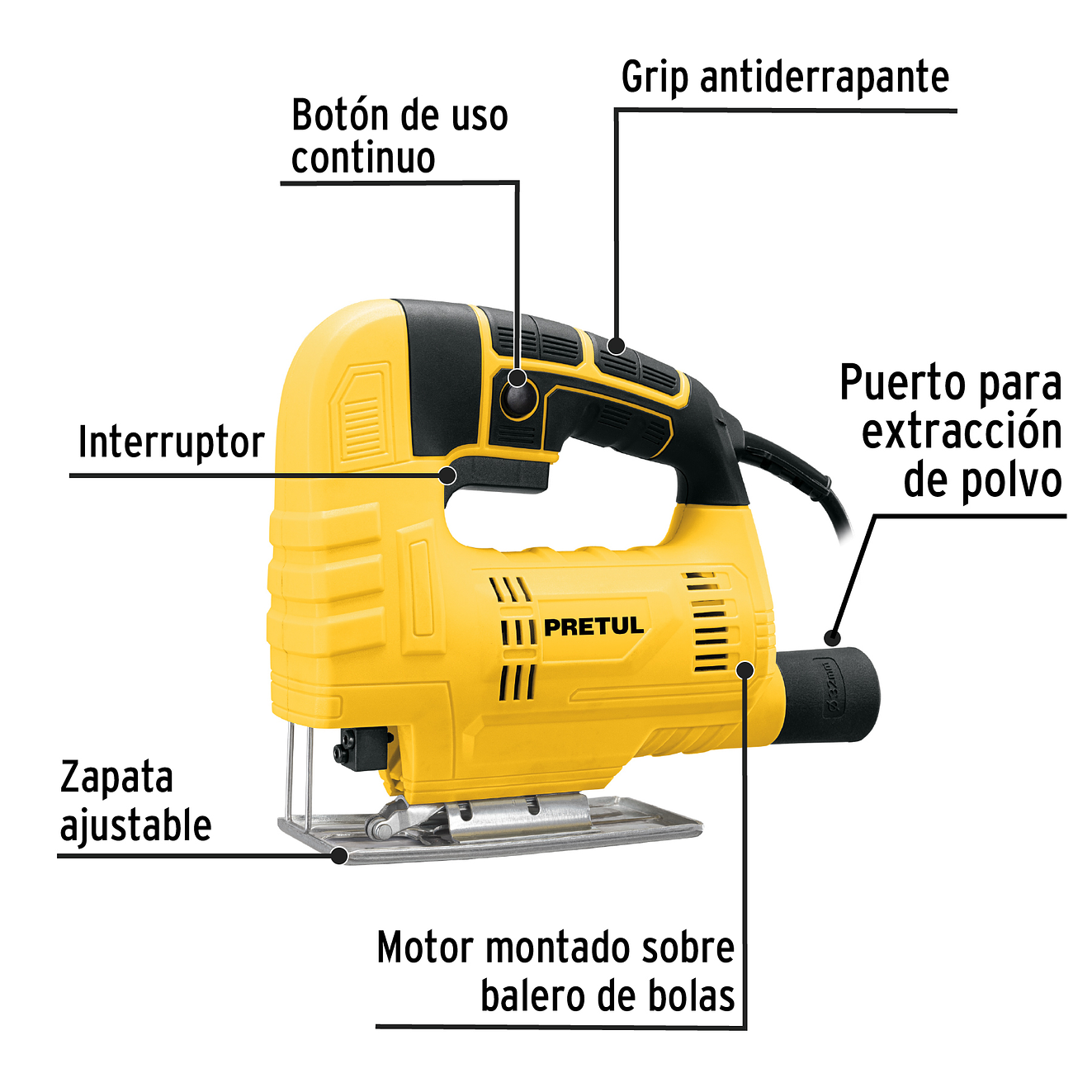 Sierra Caladora Pretul 29003, de 400W 2