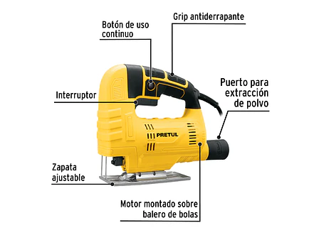 Sierra Caladora Pretul 29003, de 400W - Foto 2 | aztools.co