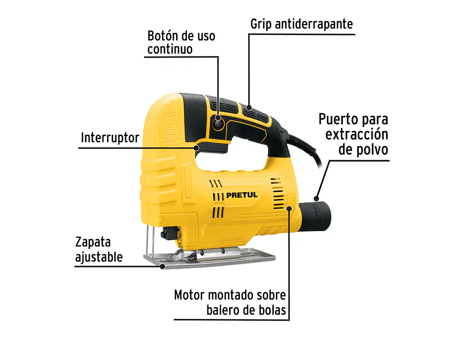 Sierra Caladora Pretul 29003, de 400W - Foto 2 | aztools.co