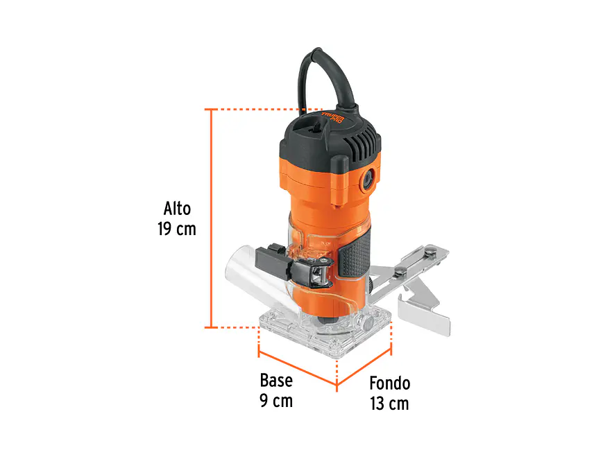 Routeadora compacto 600W Truper 102379, 3/4 HP,  - Foto 3 | aztools.co