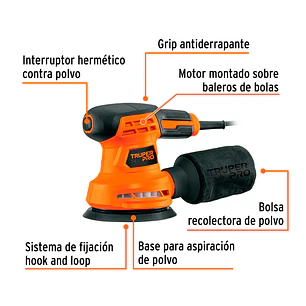 Lijadora Roto Orbital Truper 103656, 5