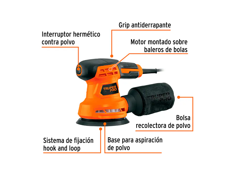 Lijadora Roto Orbital Truper 103656, 5