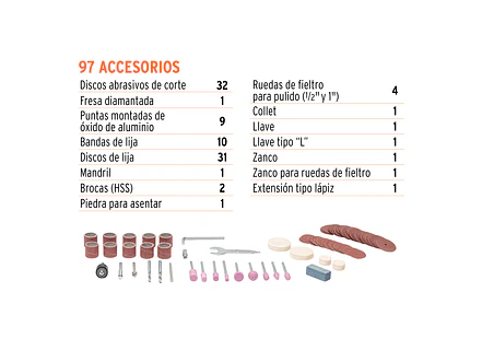 Moto tool Truper 103580, 135W con 97 accesorios,  - Foto 4 | aztools.co