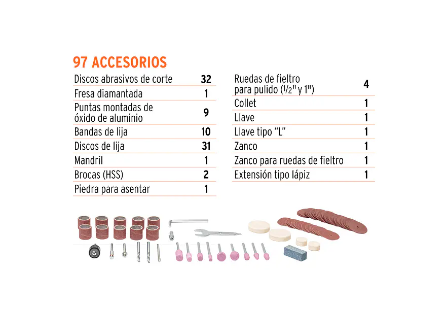 Moto tool Truper 103580, 135W con 97 accesorios,  - Foto 4 | aztools.co