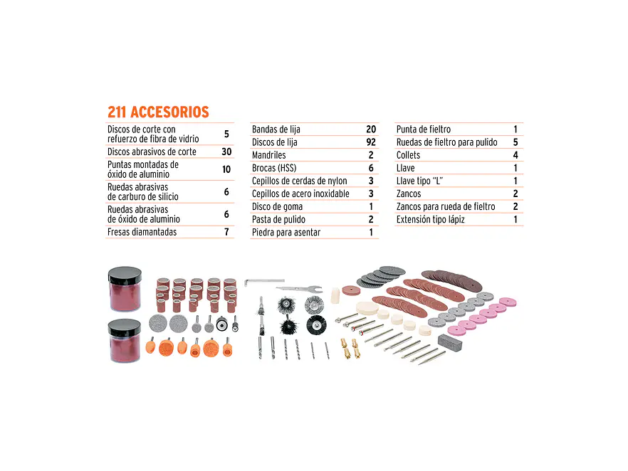 Moto tool Truper 103581 135W, velocidad variable, 211 accesorios - Foto 4 | aztools.co