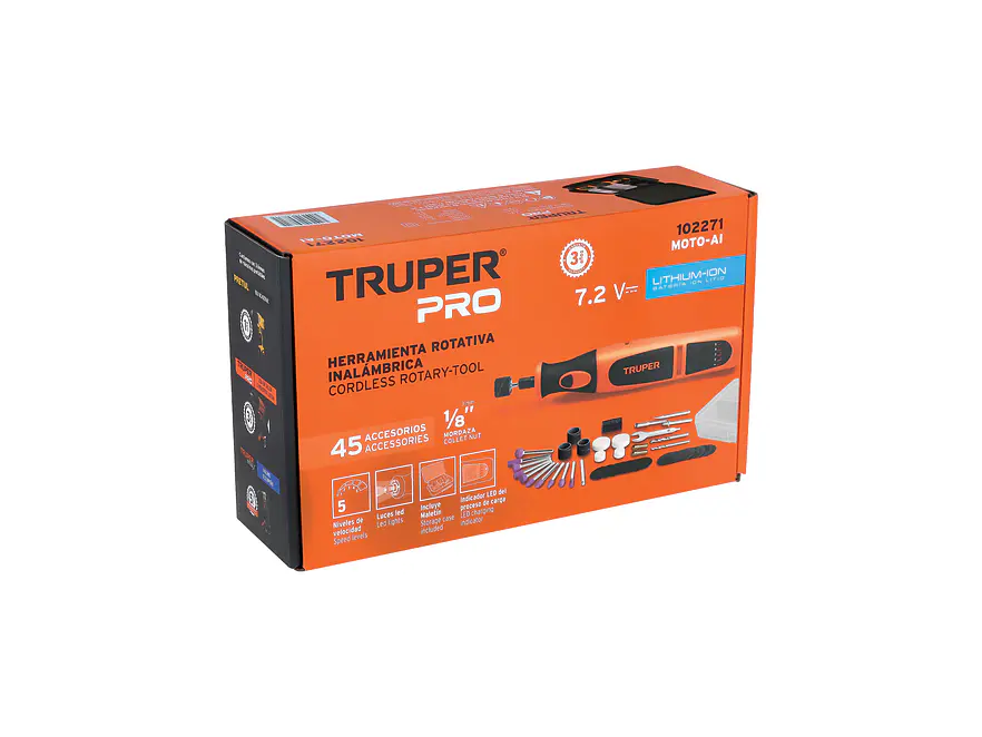 Moto Tool Inalámbrico Truper 102271, 7.2V - Foto 8 | aztools.co