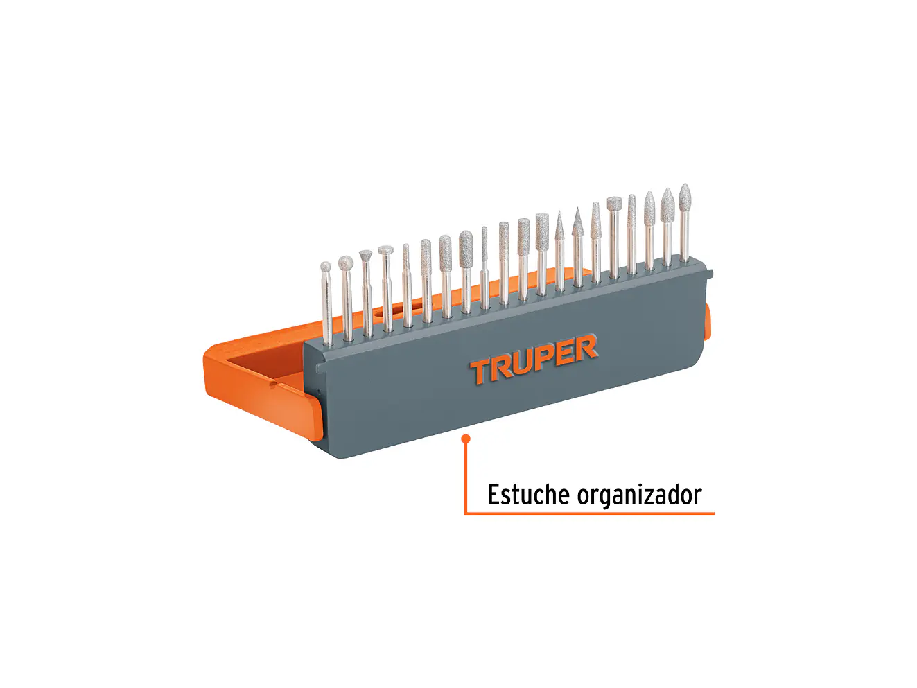 Juego de 20 Puntas de Diamante Truper 103032, para Moto Tool - Foto 2 | aztools.co