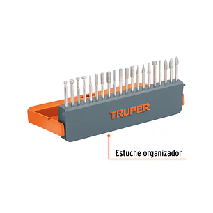 Juego de 20 Puntas de Diamante Truper 103032, para Moto Tool