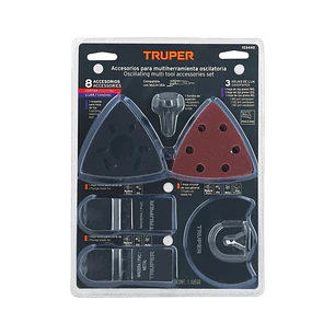 Kit de 8 Accesorios para Multiherramienta Truper 103440, Compatible con MULH-35A