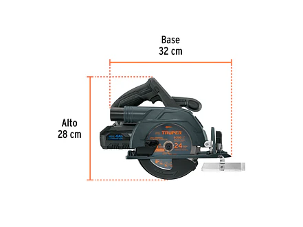 Sierra Circular Inalámbrica Truper 102480, 6-1/2
