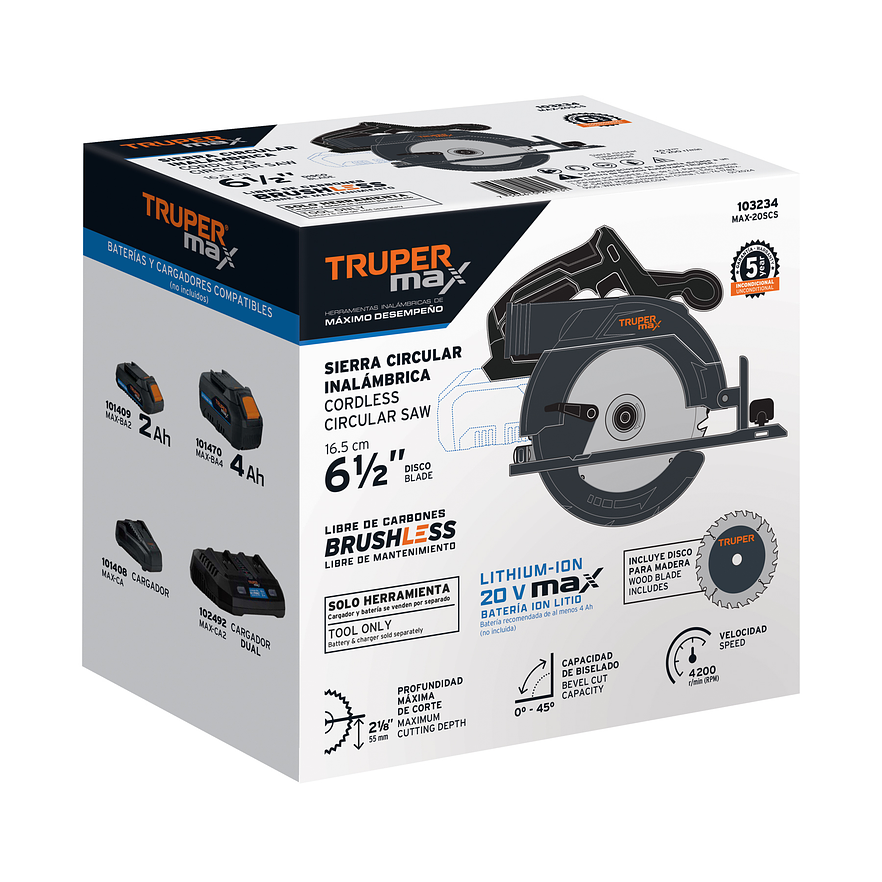 Sierra Circular Truper 103234, 6-1/2