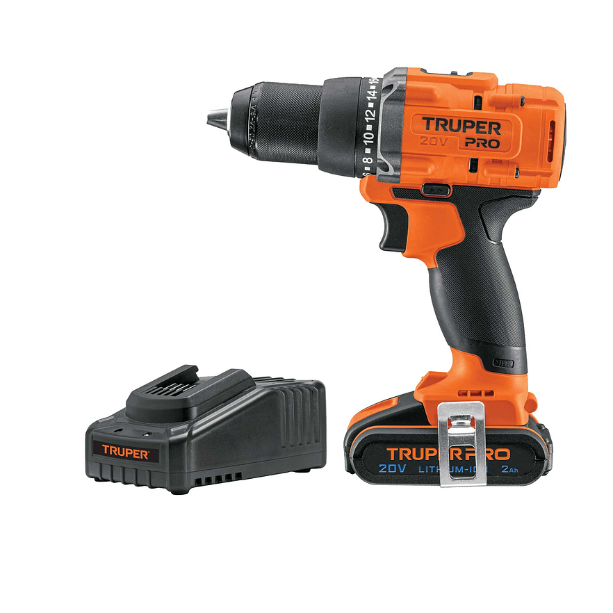 Taladro Percutor Inalámbrico Truper 103249, 1/2