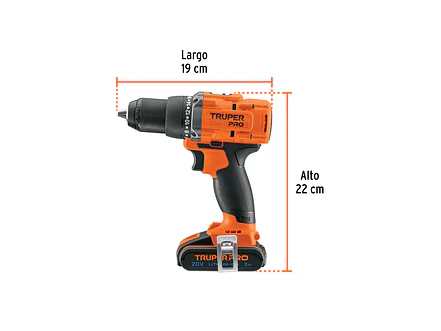 Taladro Percutor Inalámbrico Truper 103249, 1/2
