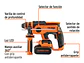Taladro Percutor Rotomartillo Truper 103263, SDS Plus Inalámbrico 20V 2 J Motor Brushless,1 Batería 4Ah - Miniatura 2 | aztools.co
