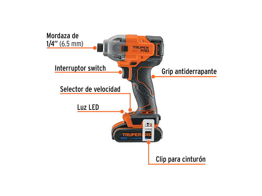 Destornillador de Impacto Truper 103253, 1/4