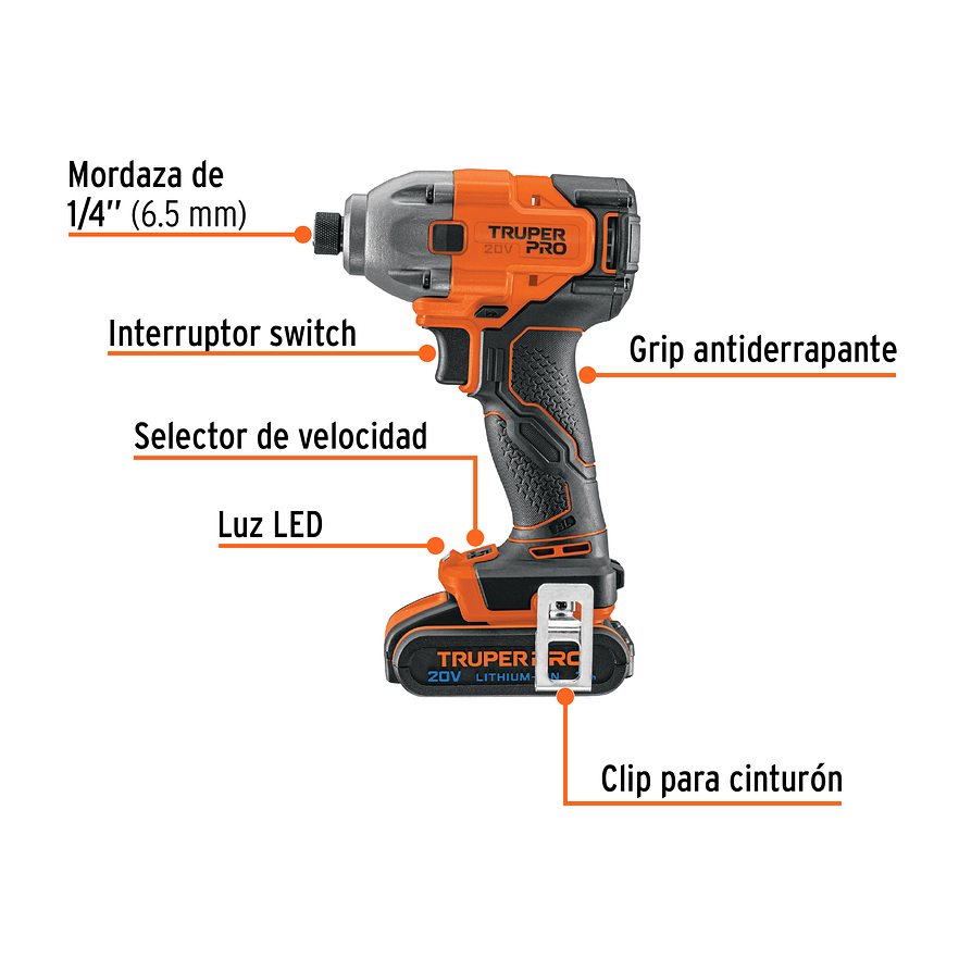 Destornillador de Impacto Truper 103253, 1/4