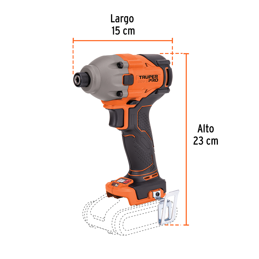 Destornillador de impacto Truper 103254, 1/4