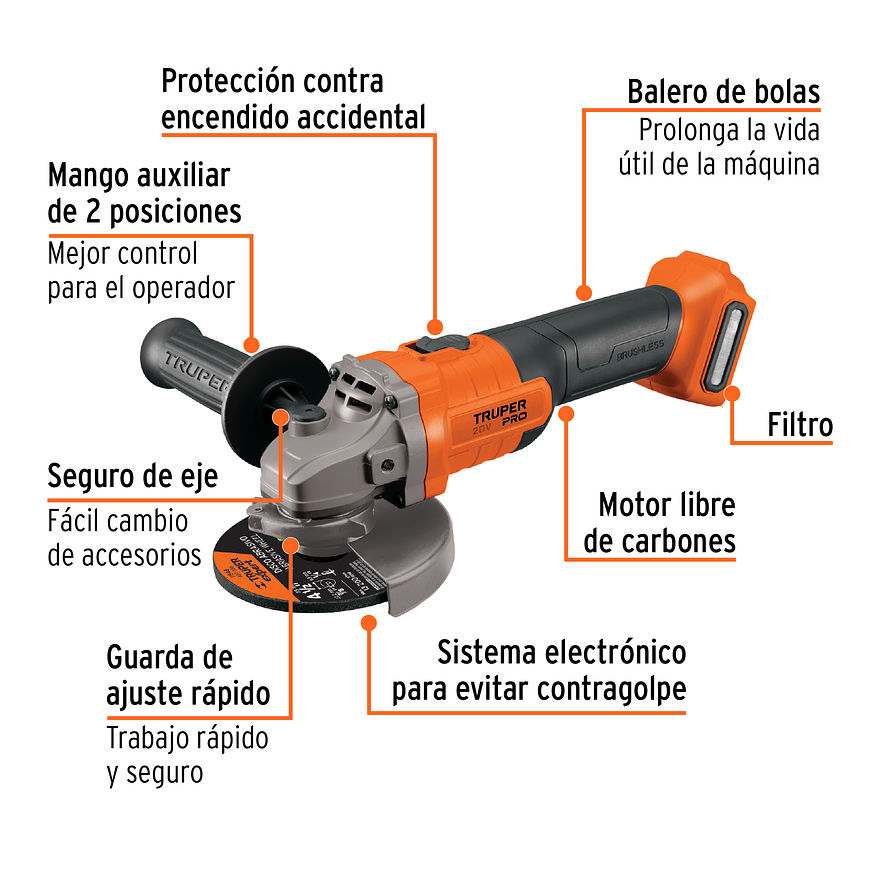 Pulidora Truper 103255, 4-1/2