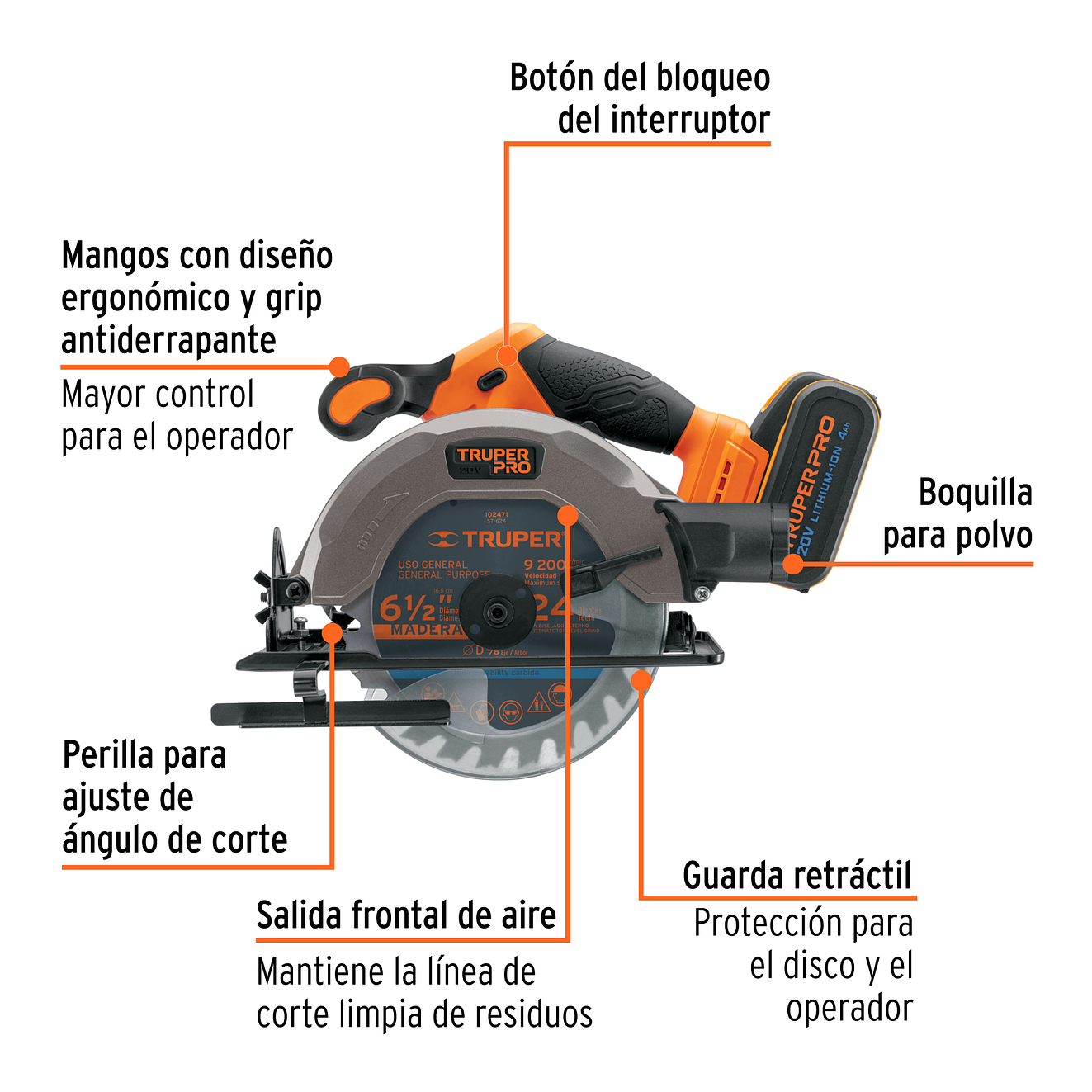 Sierra Circular Truper 103256, 6-1/2