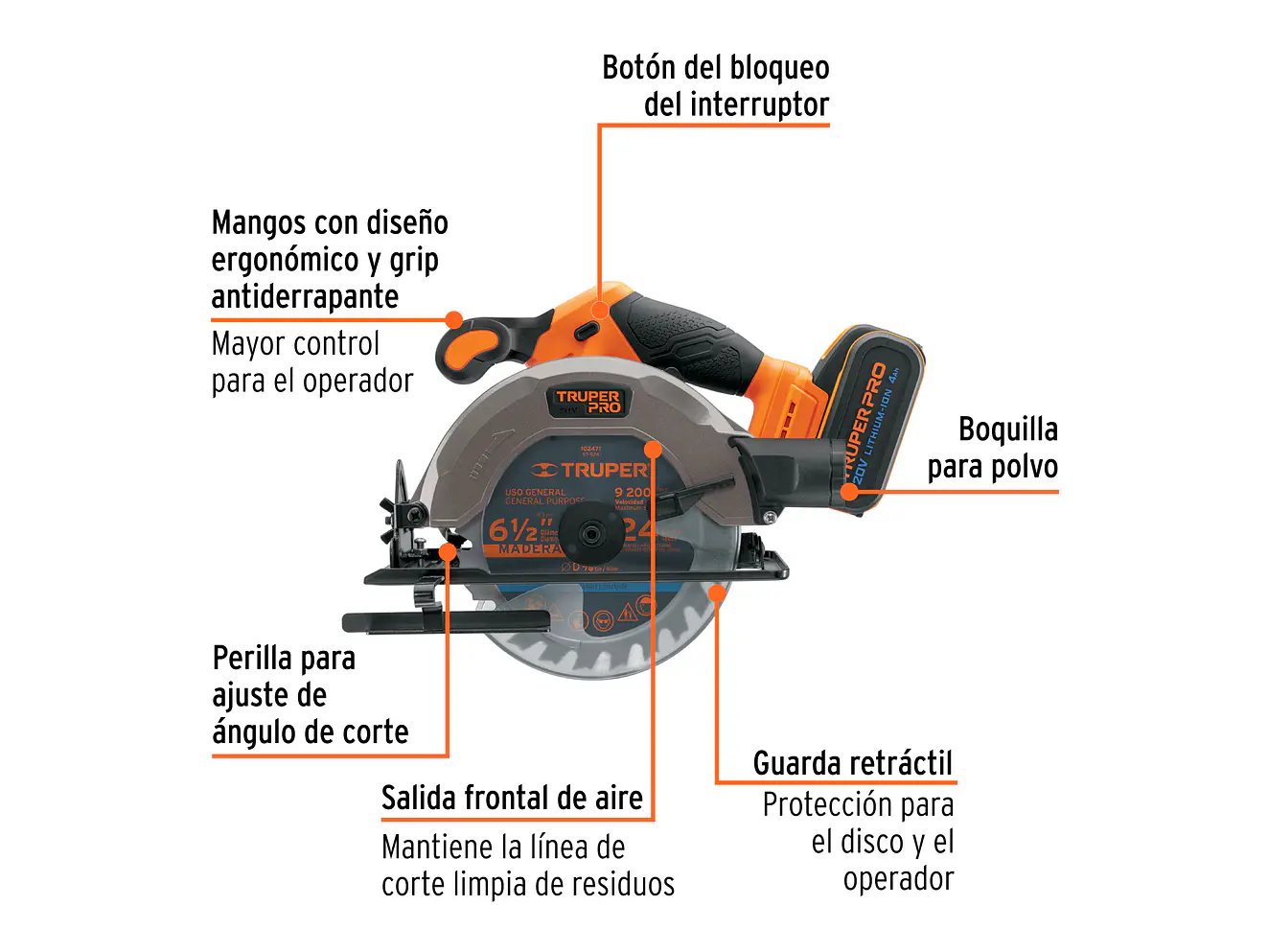 Sierra Circular Truper 103256, 6-1/2