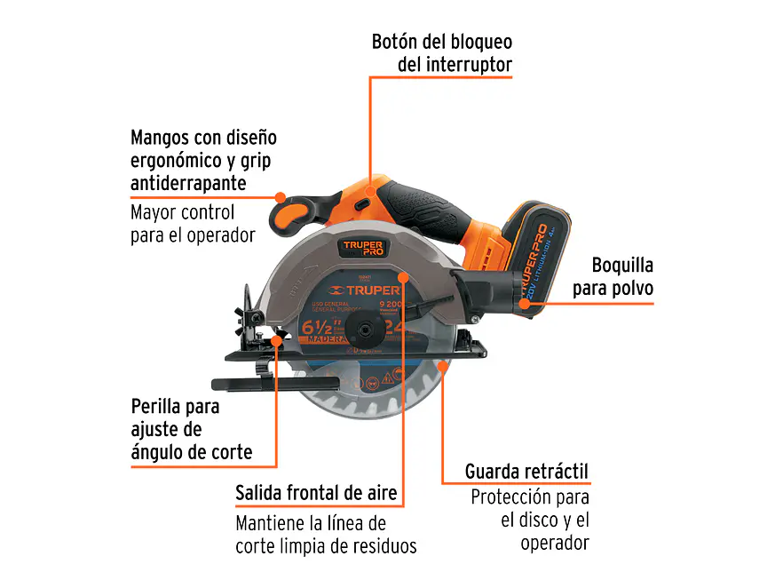 Sierra Circular Truper 103256, 6-1/2