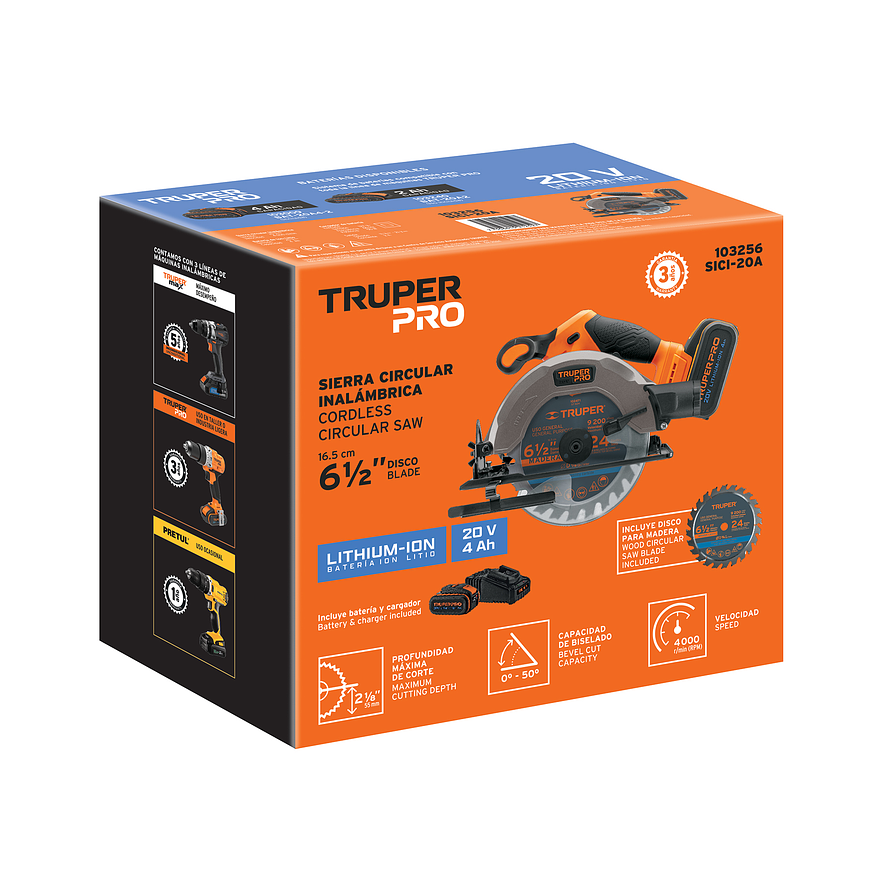 Sierra Circular Truper 103256, 6-1/2