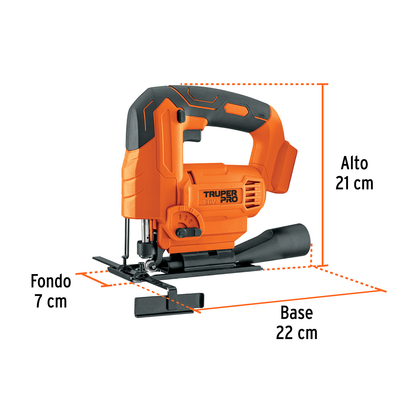 Sierra caladora inalambrica Truper 103260, 20V, sin accesorios, TRUPER PRO 3