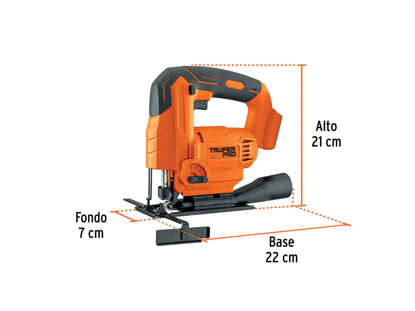 Sierra caladora inalambrica Truper 103260, 20V, sin accesorios, TRUPER PRO - Foto 3 | aztools.co