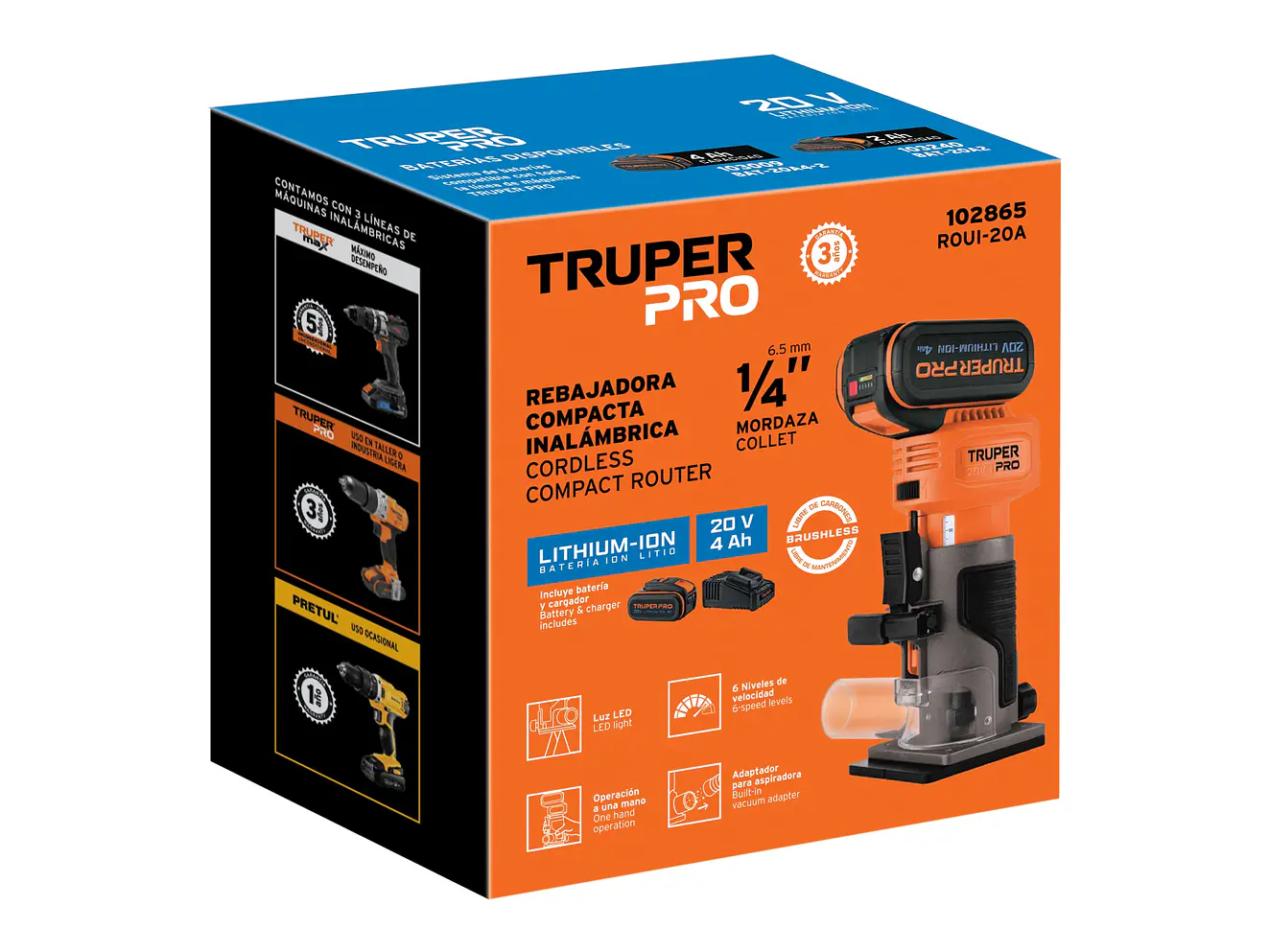 Ruteadora Truper 102865, 1/4