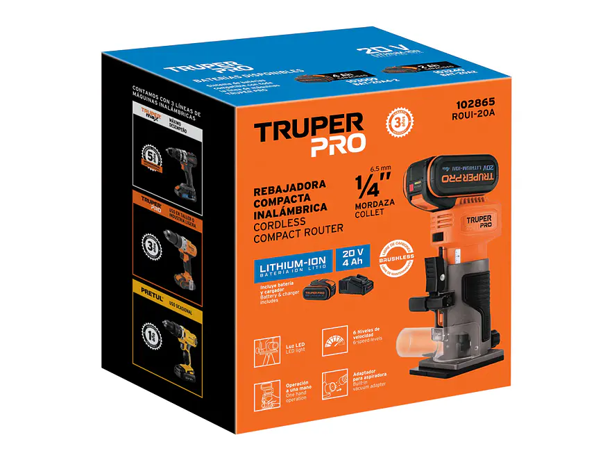 Ruteadora Truper 102865, 1/4