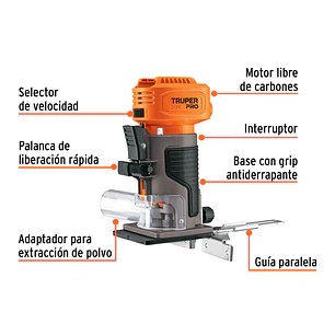 Ruteadora Truper 103262, 1/4