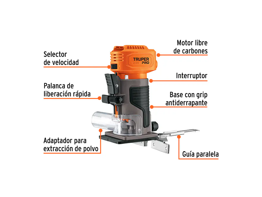 Ruteadora Truper 103262, 1/4