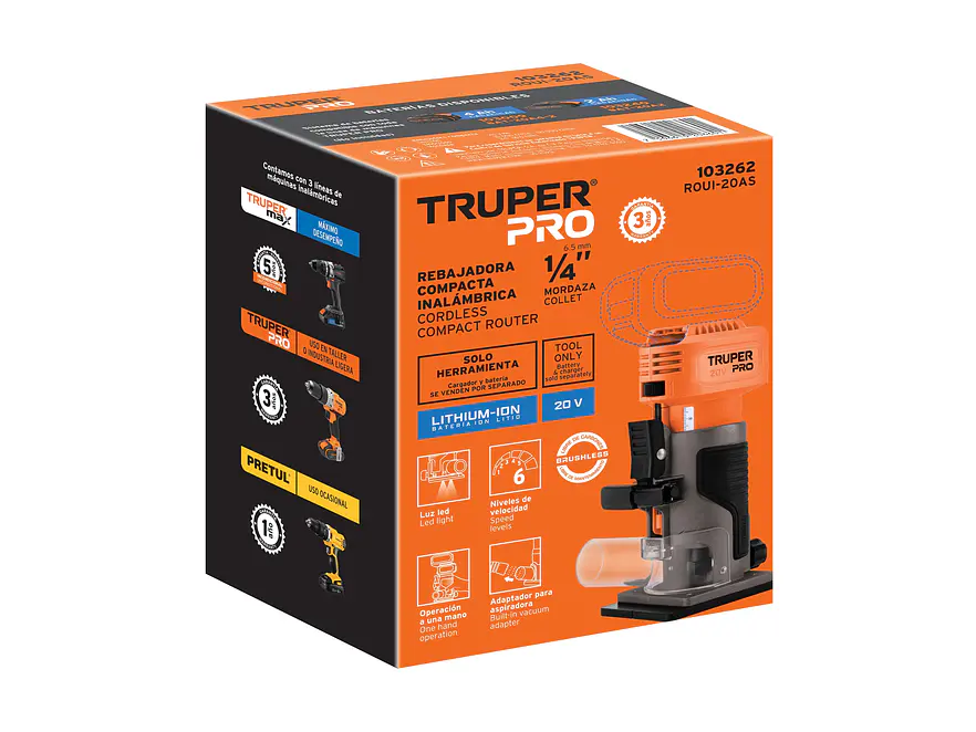 Ruteadora Truper 103262, 1/4