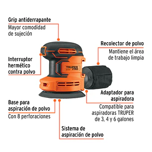 Lijadora Roto-Orbital Truper 103261, 5