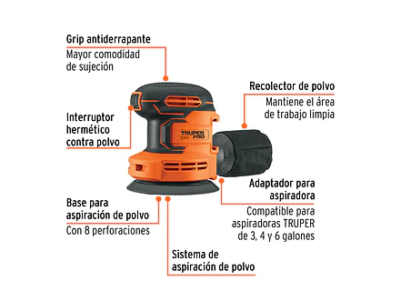 Lijadora Roto-Orbital Truper 103261, 5