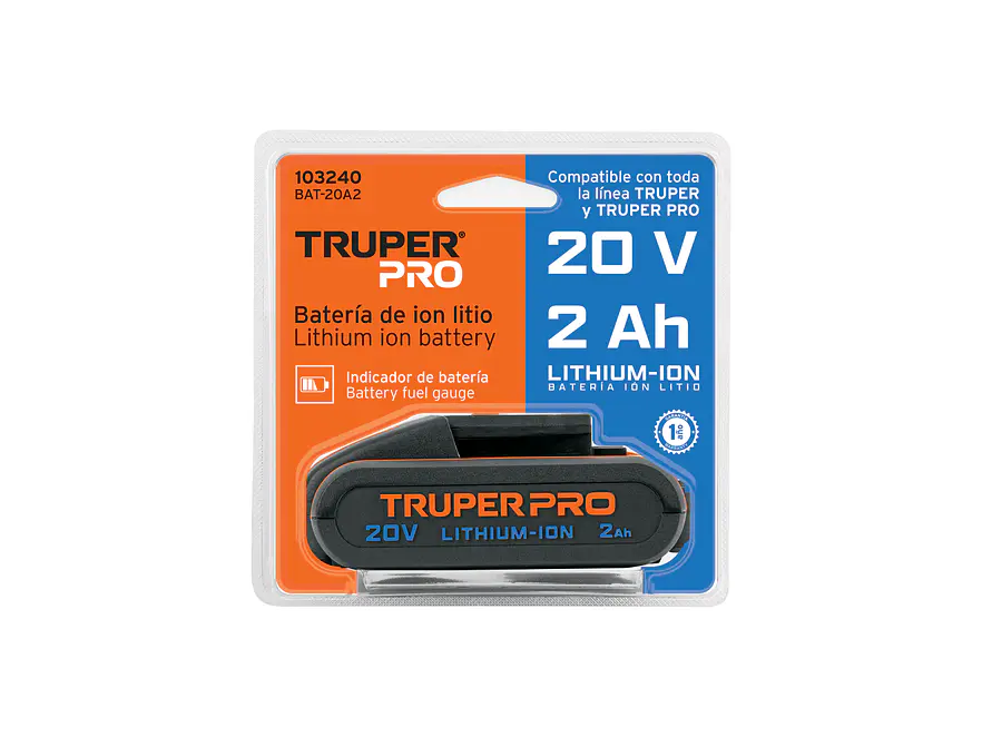 Batería de Ion Litio Truper 103240, 20 V, 2 Ah - Foto 3 | aztools.co
