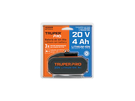 Batería ion litio Truper 103009, 20V, 4 Ah - Foto 3 | aztools.co