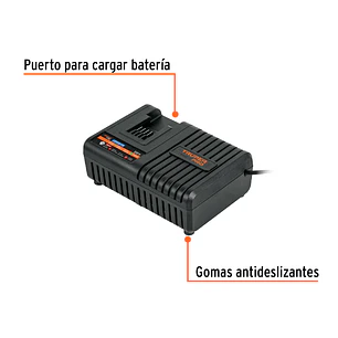 Cargador rápido de baterías de ion litio Truper 103242, 20V