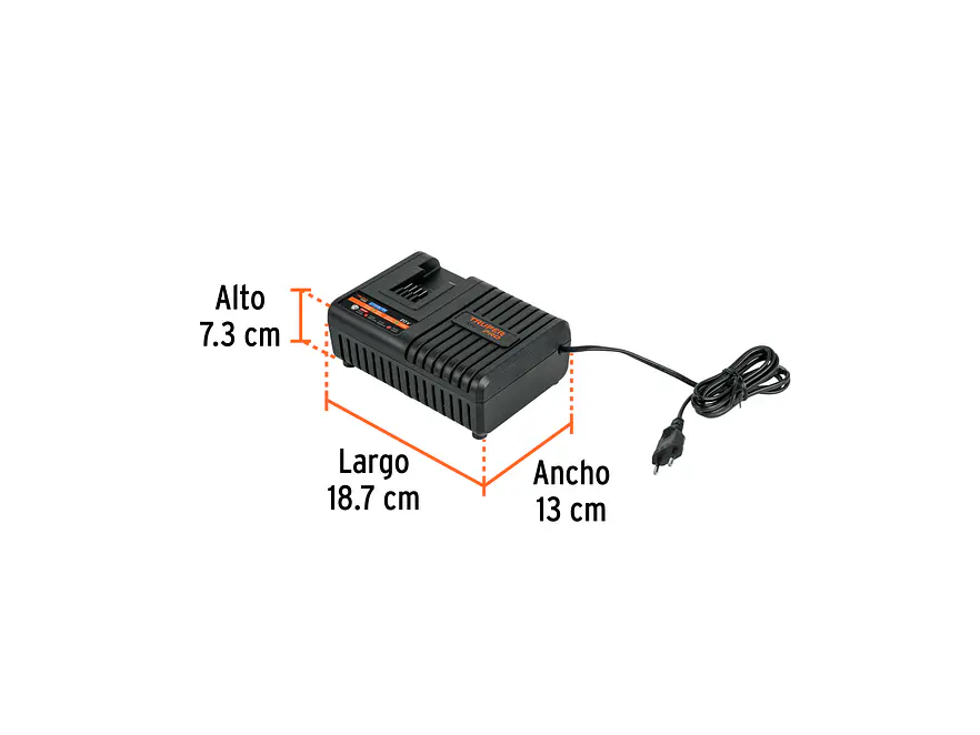 Cargador rápido de baterías de ion litio Truper 103242, 20V - Foto 3 | aztools.co