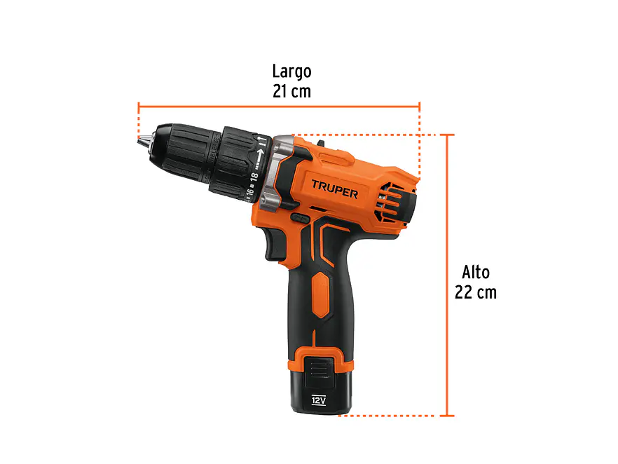 Taladro Percutor Compacto Truper 12793, 3/8