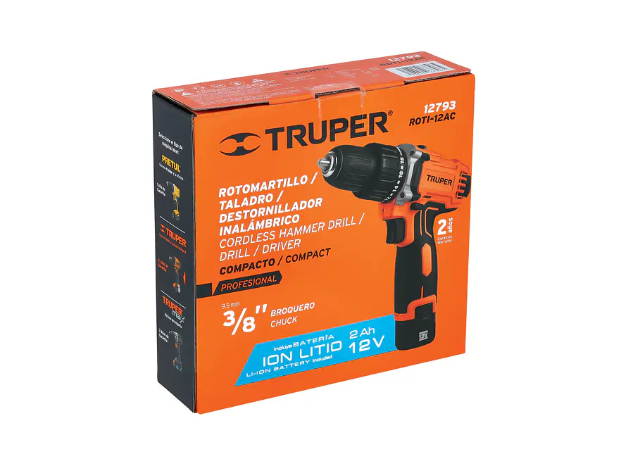 Taladro Percutor Compacto Truper 12793, 3/8