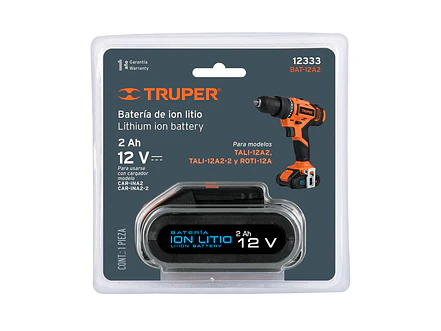 Batería ion Litio Truper 12333, 12 V para taladro TALI-12A2  - Foto 3 | aztools.co