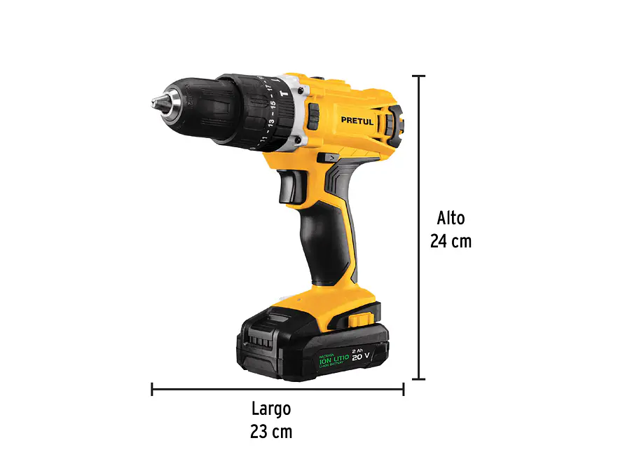 Kit Taladro Percutor Pretul 29000, 1/2