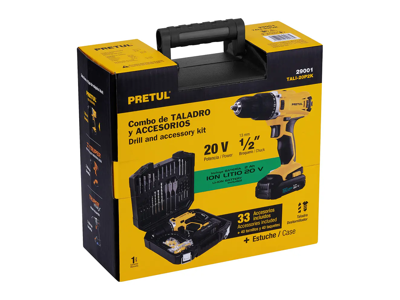 Kit Taladro Pretul 29001, 1/2
