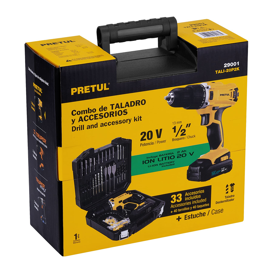 Kit Taladro Pretul 29001, 1/2