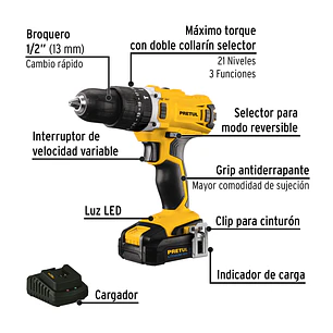 Kit rotomartillo destornillador impacto Pretul 29020, 20V
