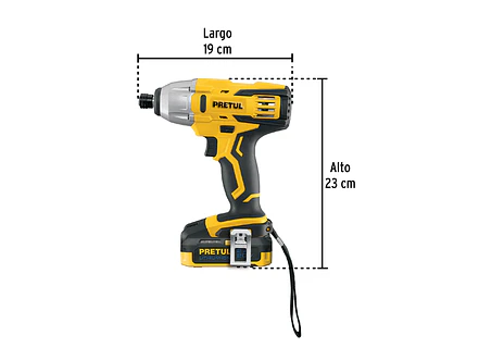 Kit rotomartillo destornillador impacto Pretul 29020, 20V - Foto 5 | aztools.co