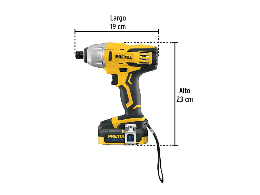 Kit rotomartillo destornillador impacto Pretul 29020, 20V - Foto 5 | aztools.co