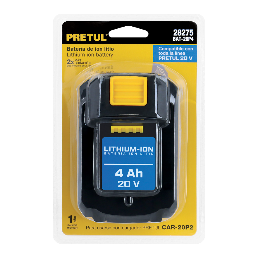 Batería de Ion Litio Pretul 28275, 20 V, 4 Ah 4